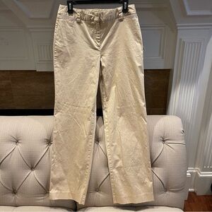 AB: Talbots Women's Pants Petite Size 10P Satin finish Cotton Blend Stretchy Tan